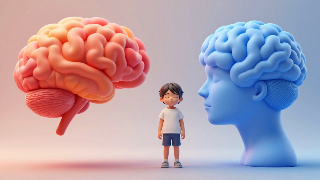 Концептуальное изображение ребенка, который справляется с эмоциями через дыхание